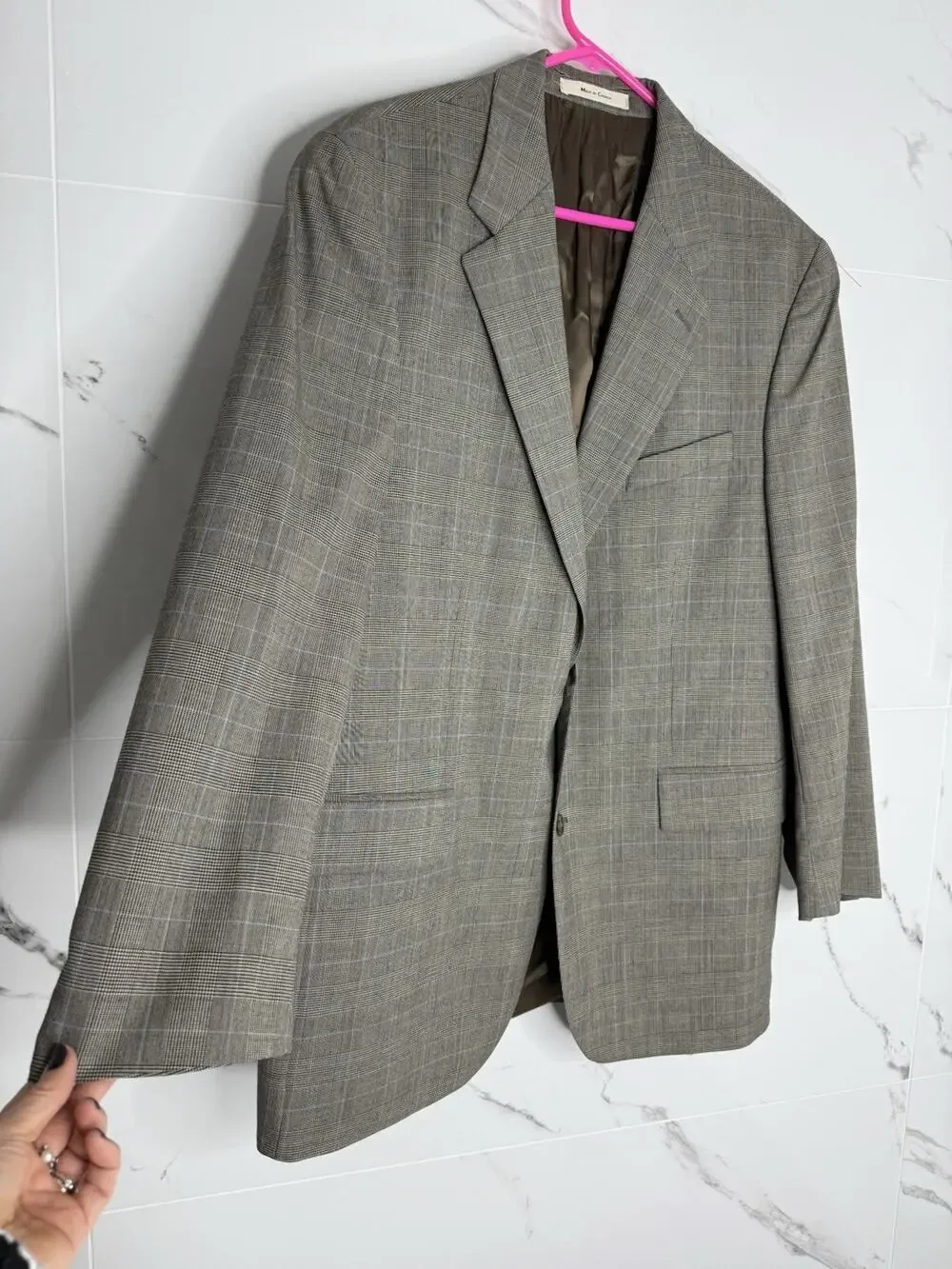 VTG NWT Polo University Ralph Lauren 44 L Plaid Check Windowpane Blazer Wool